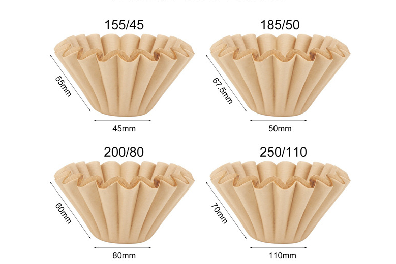 Disposable Basket Coffee Filters Size