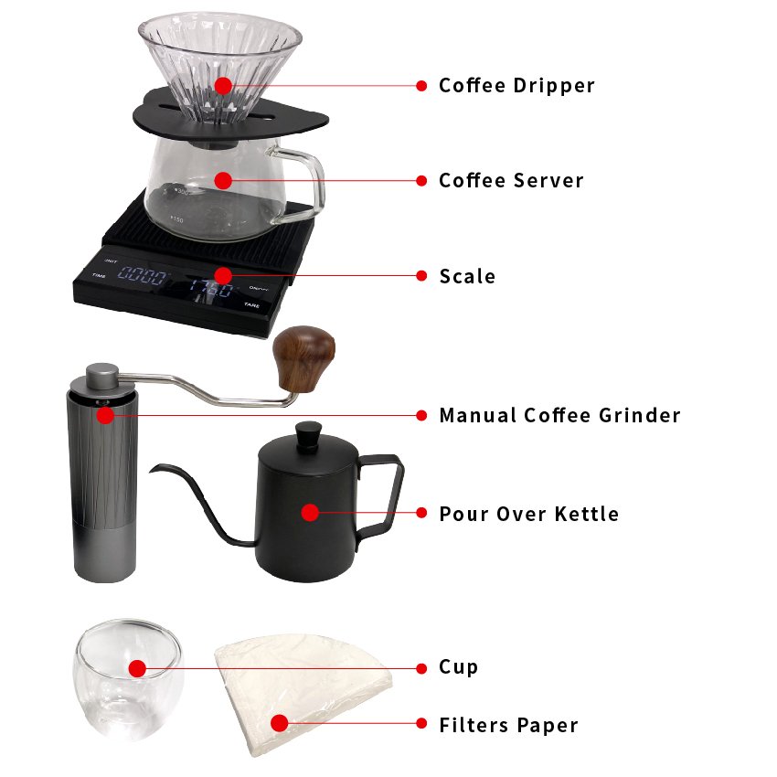 travel coffee accessories set